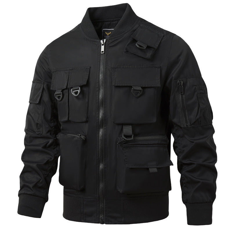 Herren taktische Cargo-Bomberjacke mit modularen Taschen Echo Archiv