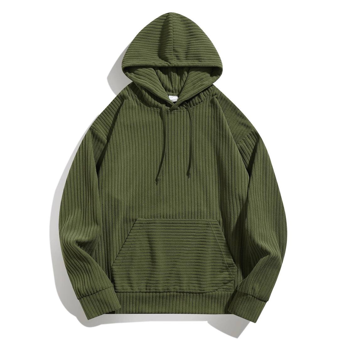 Herren Kapuzenpullover mit strukturierter Ripp-Textur und praktischen Taschen Echoarchiv