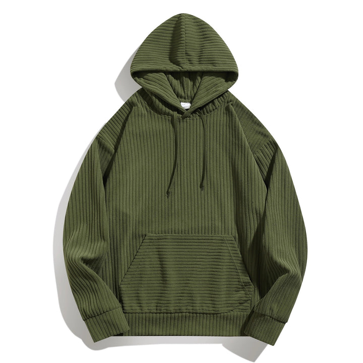 Herren Kapuzenpullover mit strukturierter Ripp-Textur und praktischen Taschen Echoarchiv