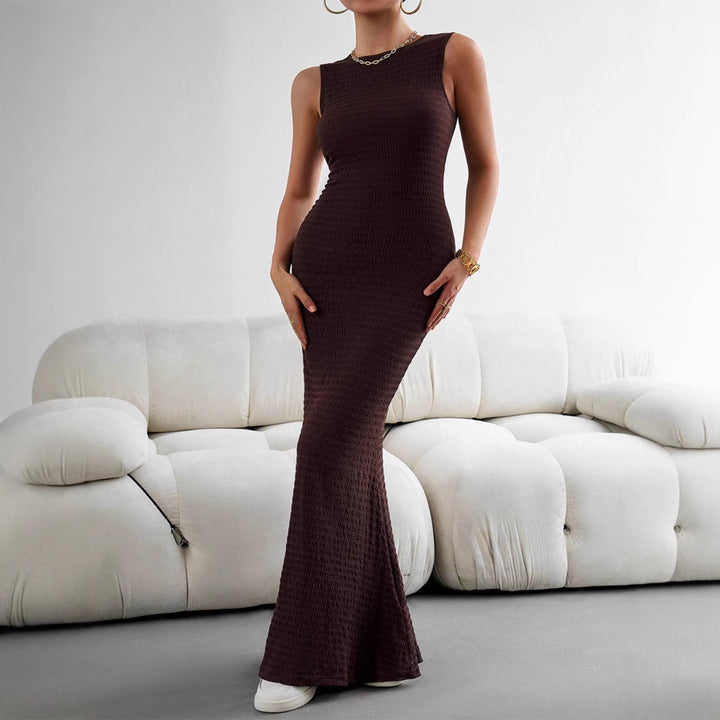 Damen figurbetontes Maxikleid mit elegantem Strukturdesign Echo Archiv