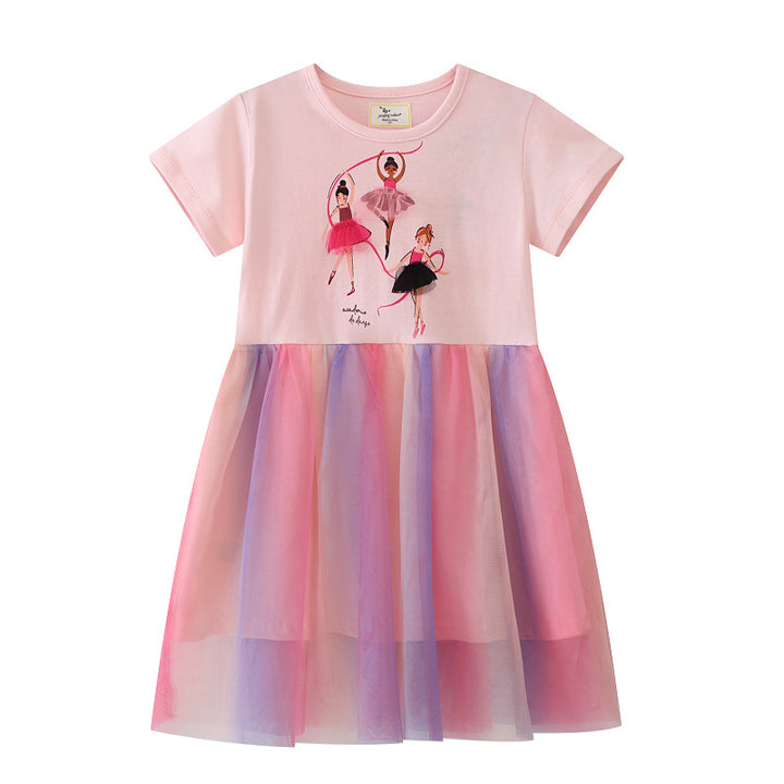 Mädchen Tüllkleid mit Ballerina-Motiv Echo Archiv