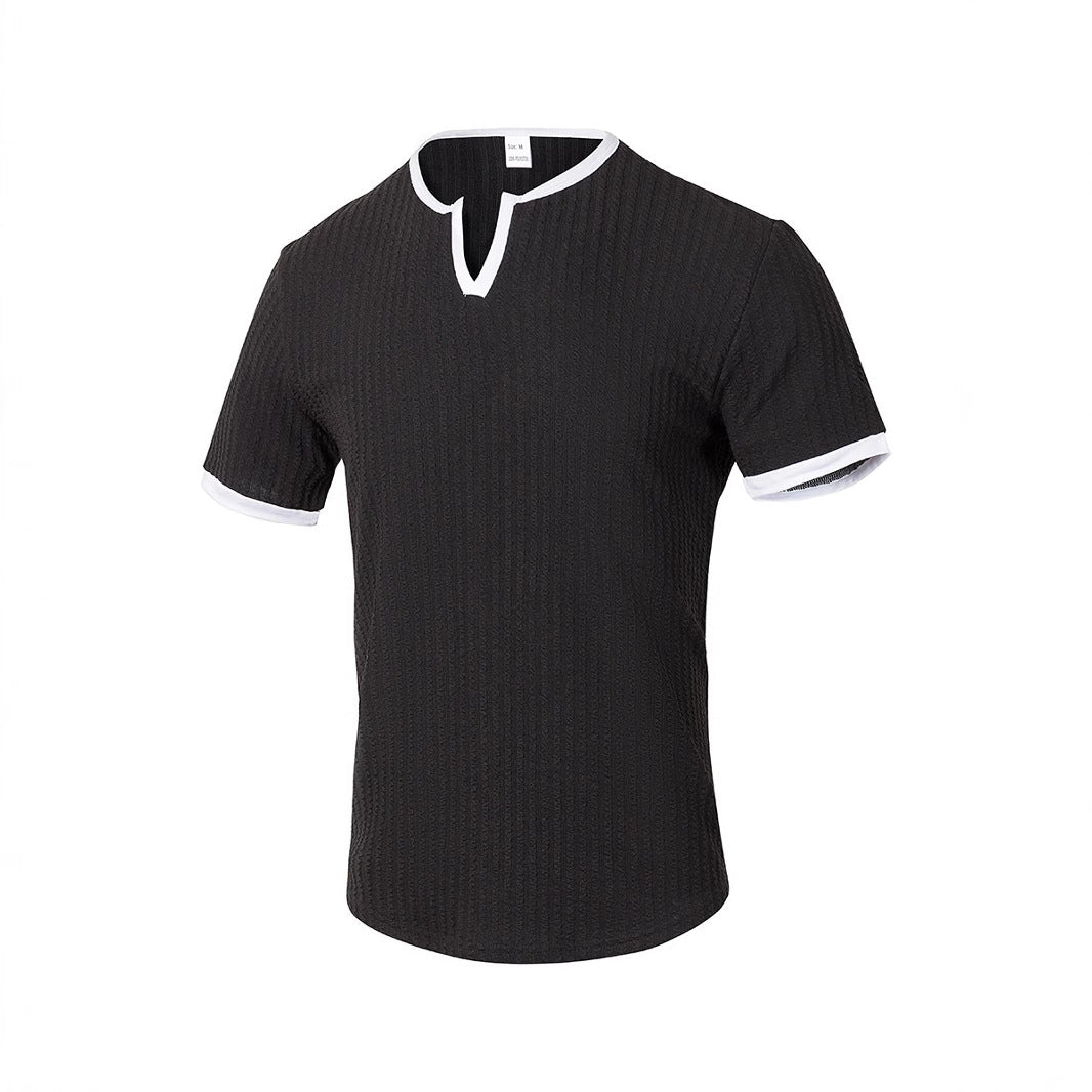 Herren Kurzarmshirt mit strukturiertem Design Echoarchiv