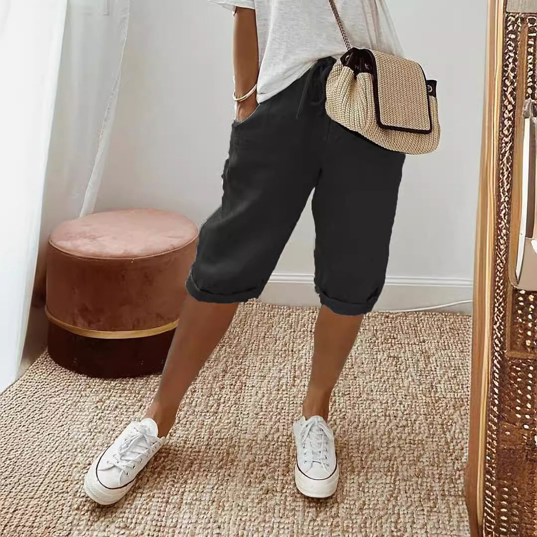 Damen Luftige Leinen Shorts Echoarchiv