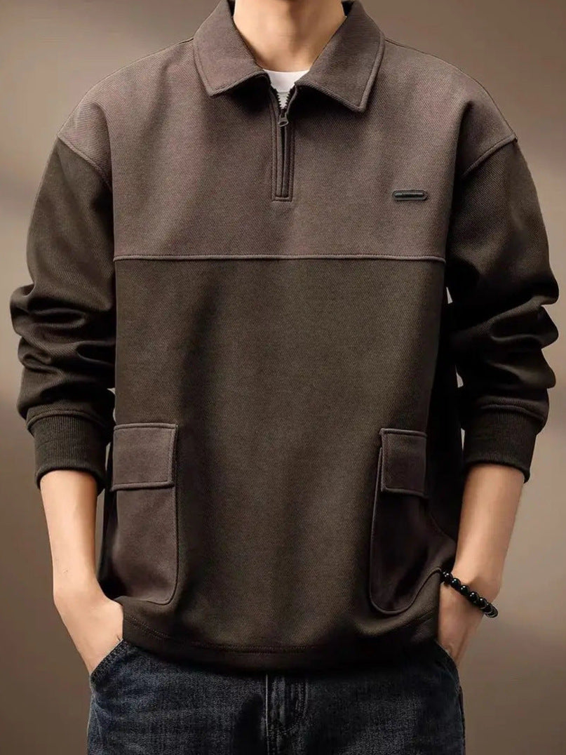 Herren Modischer Sweatshirt mit Reißverschluss – Norvane