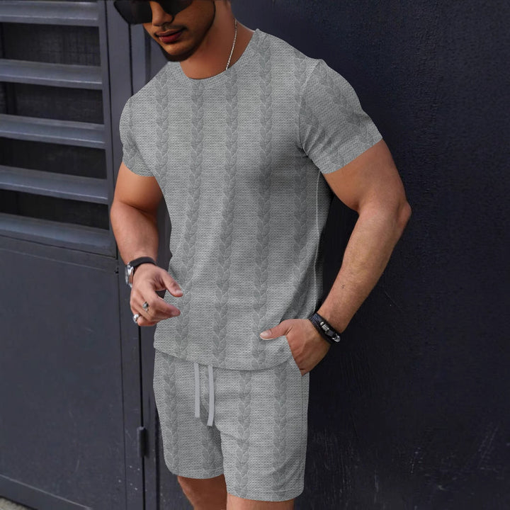 Herren sportliches Kurzarm-T-Shirt und Shorts Set Echoarchiv