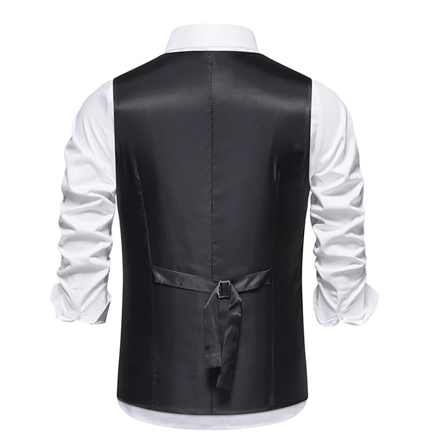 Herren elegante Doppelreiher-Weste im strukturierten Design Echoarchiv