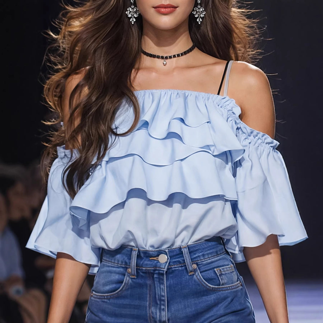 Damen Bluse mit Volants Echo Archiv