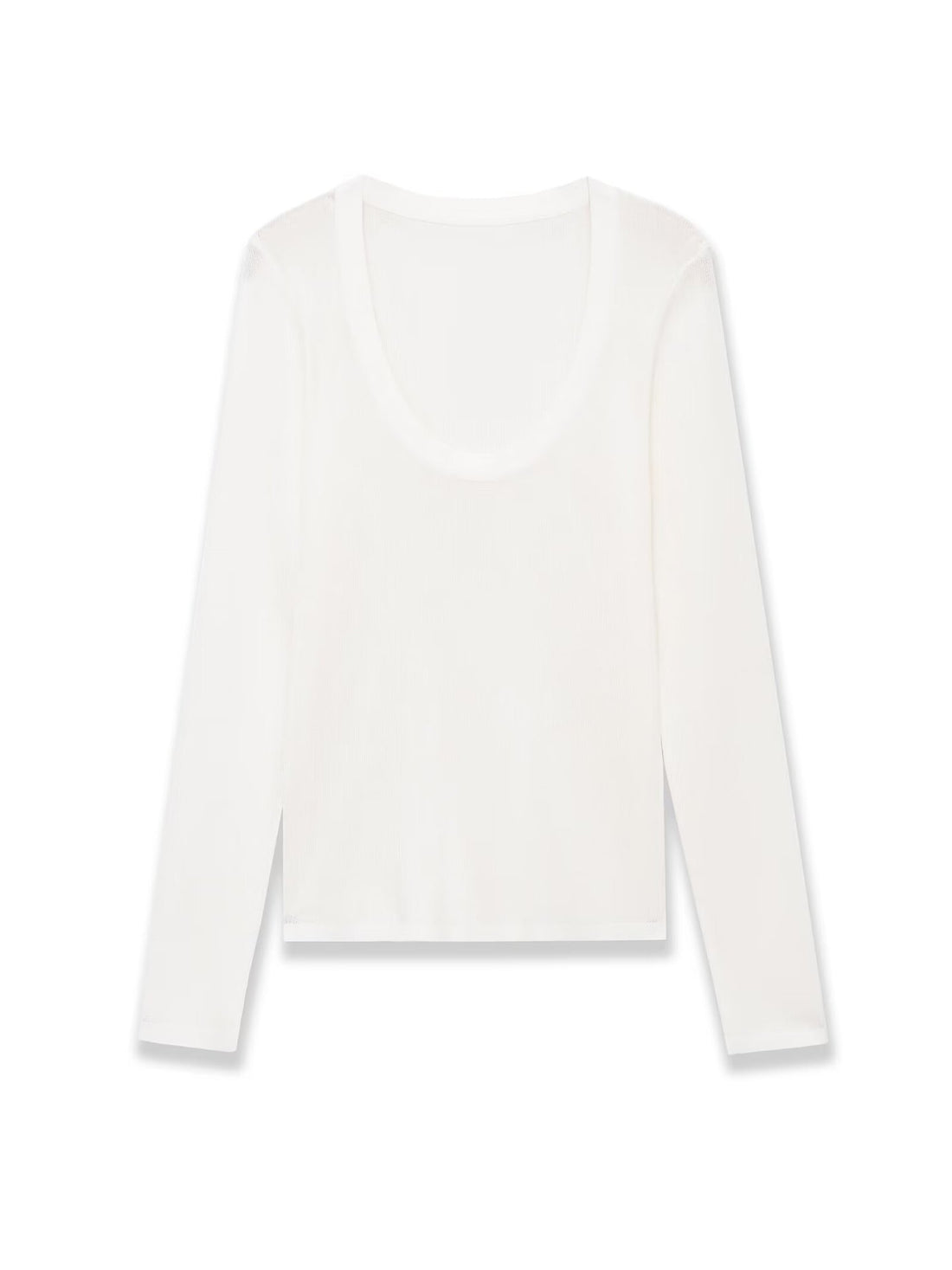 Damen Feinstrick-Pullover mit tiefem U-Ausschnitt und schmaler Silhouette Echoarchiv