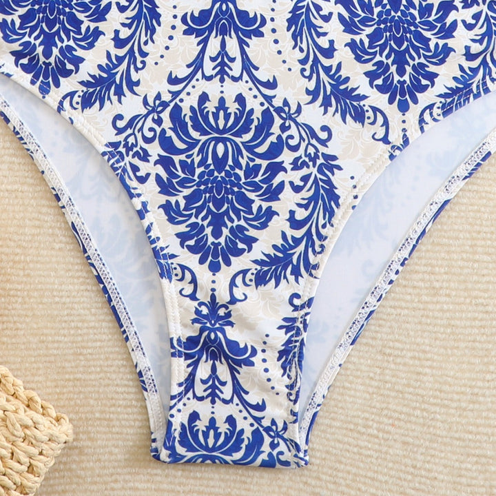 Damen eleganter Einteiler Badeanzug mit romantischem Blumenmuster Echo Archiv