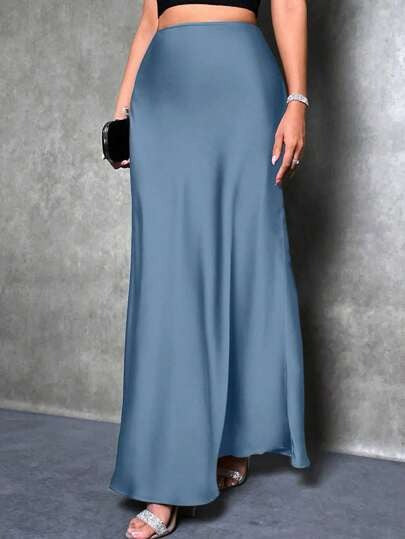 Damen Maxirock mit fließendem Schnitt und elegantem Fall Echo Archiv