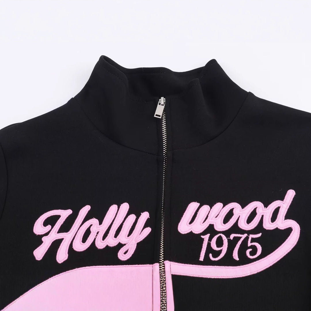 Damen Locker geschnittene Jersey-Freizeithose mit weitem Bein, elastischem Bund und Retro-Logo Echoarchiv