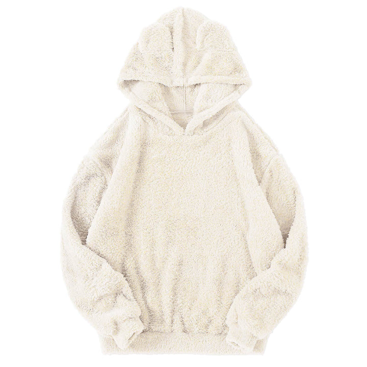 Damen nan kuscheliger Teddy-Hoodie mit Ohren, elastischem Bund und extra weichem Plüsch Echo Archiv