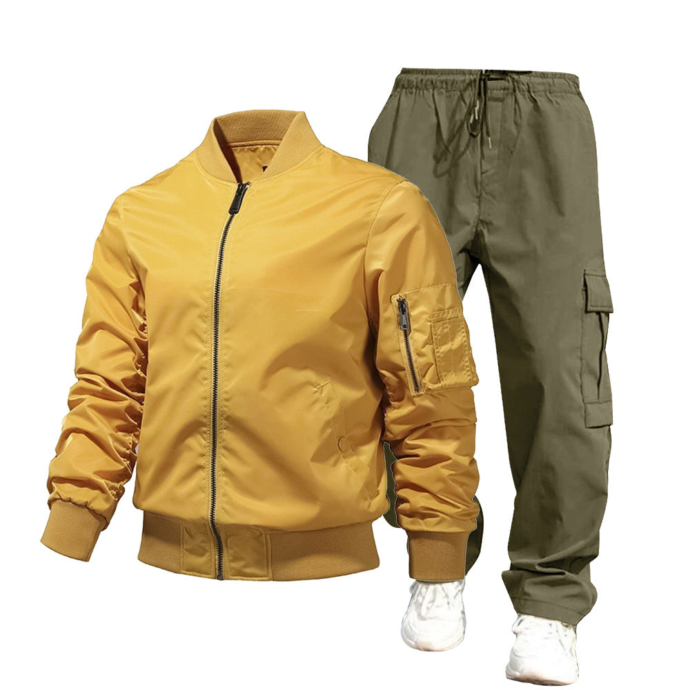 Herren urbane Bomberjacke und Cargo-Hosen Set Echo Archiv