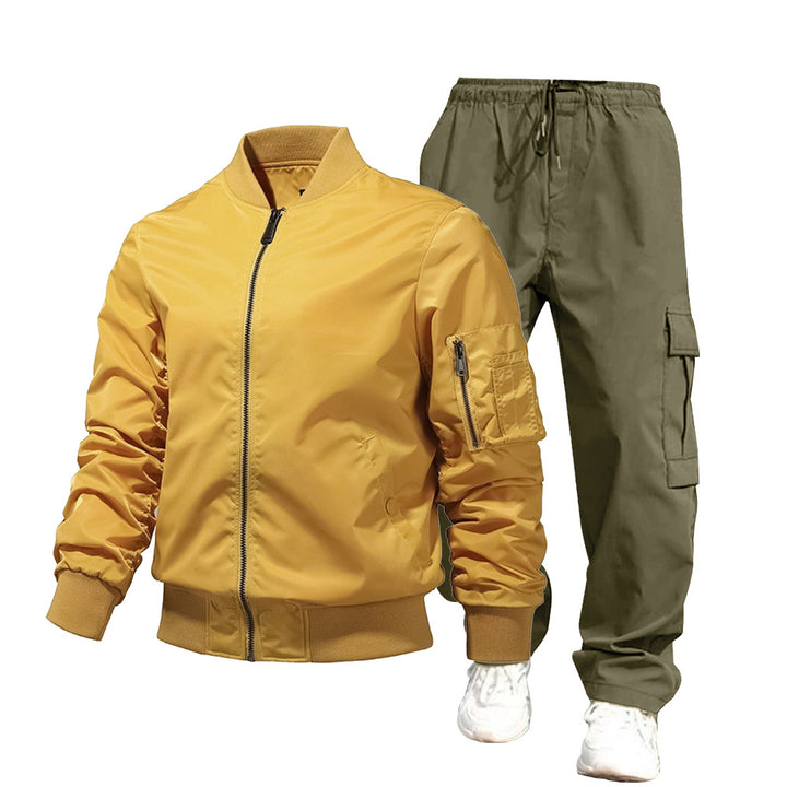 Herren urbane Bomberjacke und Cargo-Hosen Set Echo Archiv