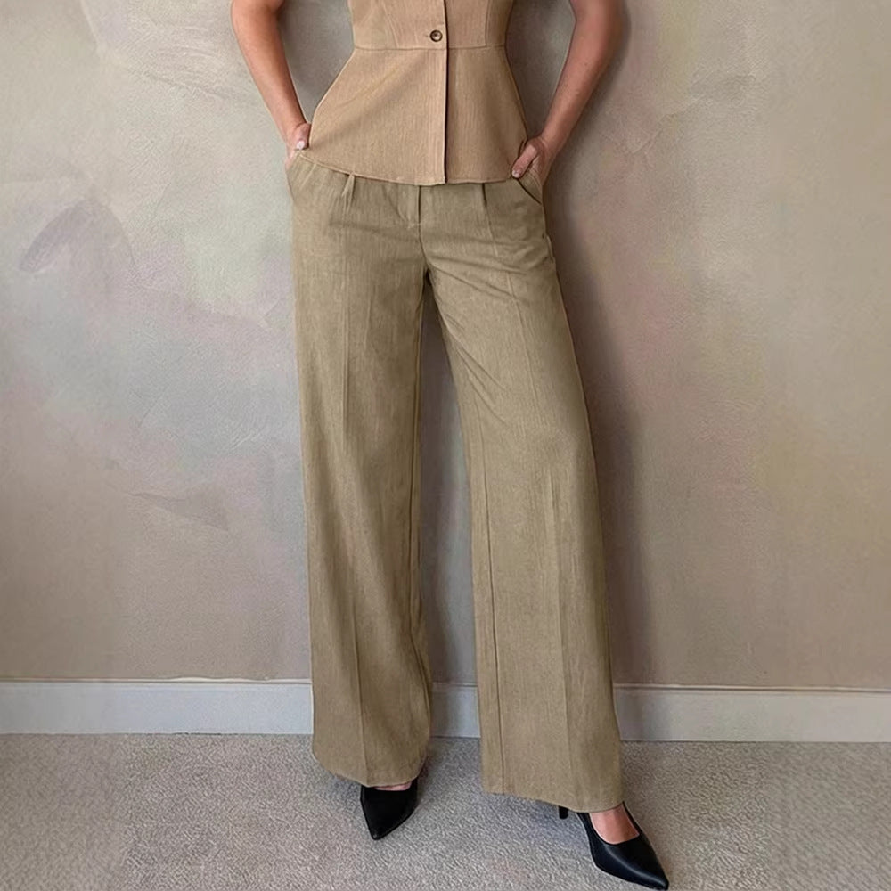 Damen Elegante Palazzo-Hose mit hohem Bund und schickem Schnitt Echo Archiv