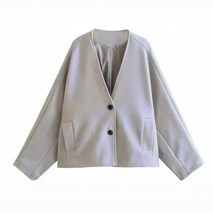 Damen Oversize‑Kurzjacke aus Wollmix mit kastiger Silhouette und Ballonärmeln Echo Archiv