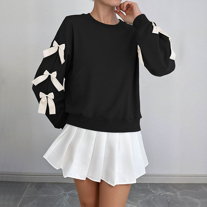 Damen Crop-Pullover mit Schleifen-Details Echo Archiv