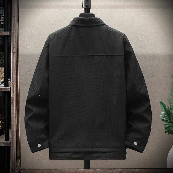 Herren Texturiertes Overshirt im Boxy‑Cut mit Druckknopfleiste & Pattentaschen Echoarchiv