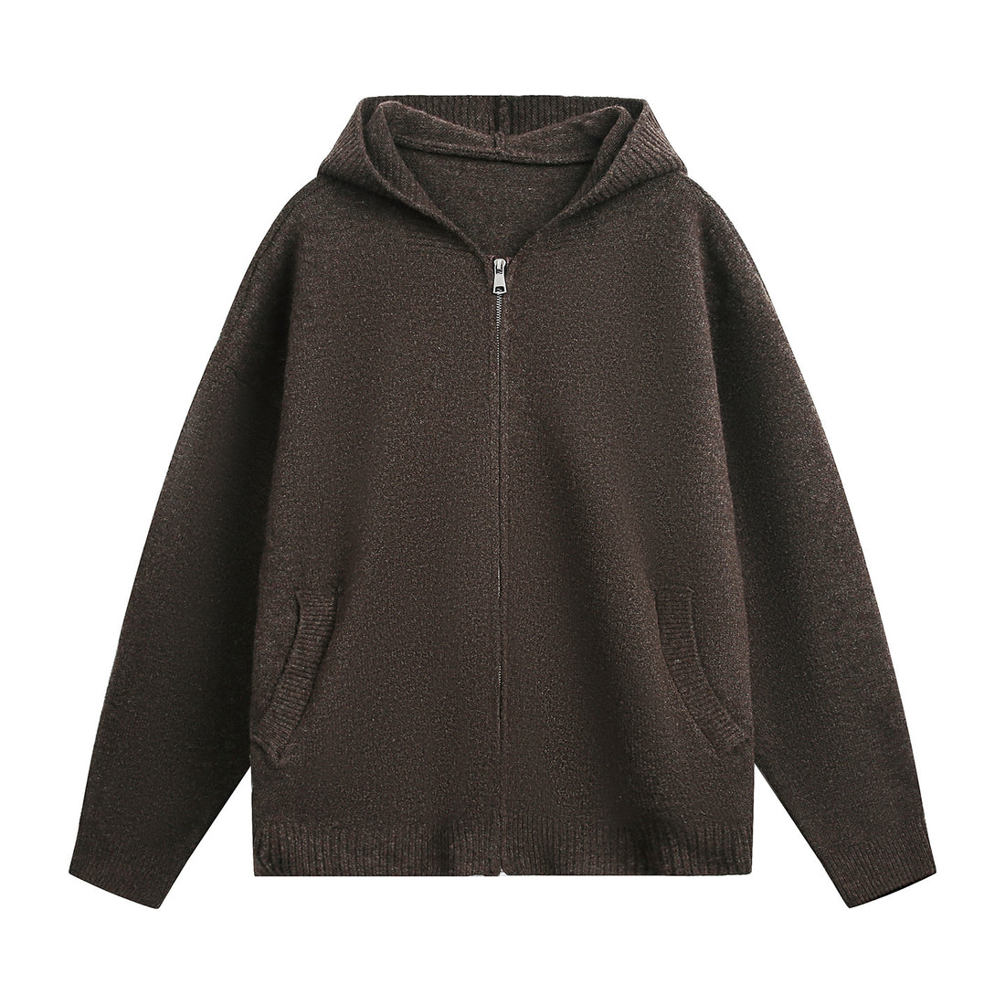 Unisex Grobstrick‑Kapuzenjacke mit durchgehendem Reißverschluss und aufgesetzten Eingrifftaschen Echo Archiv