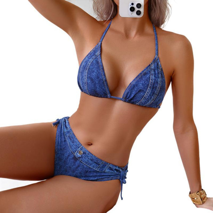 Damen Denim-Look Bikini-Set Echo Archiv