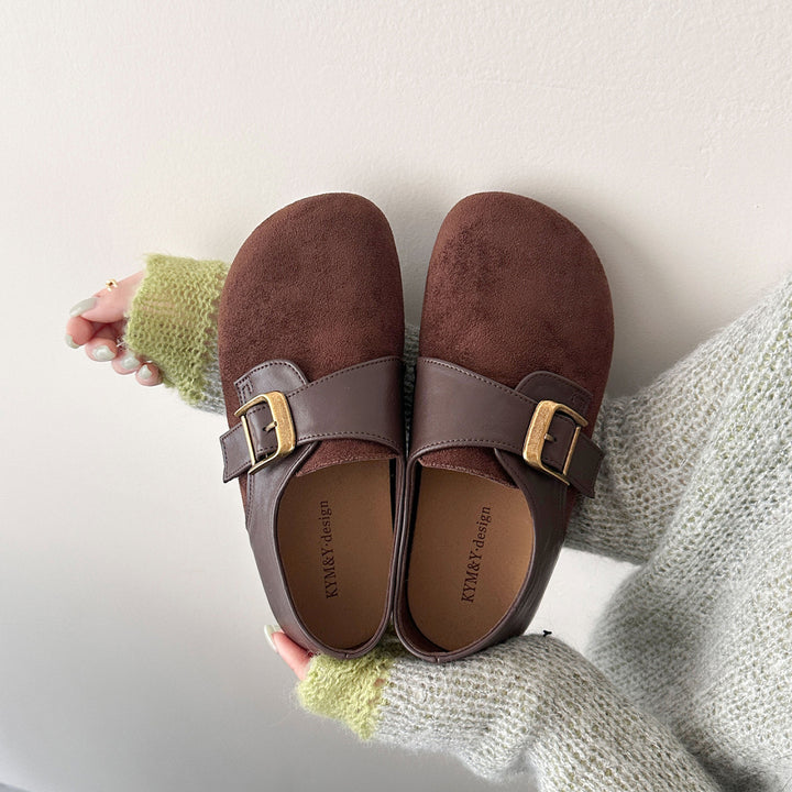 Damen Bequeme Clogs mit dekorativem Riemen Echo Archiv