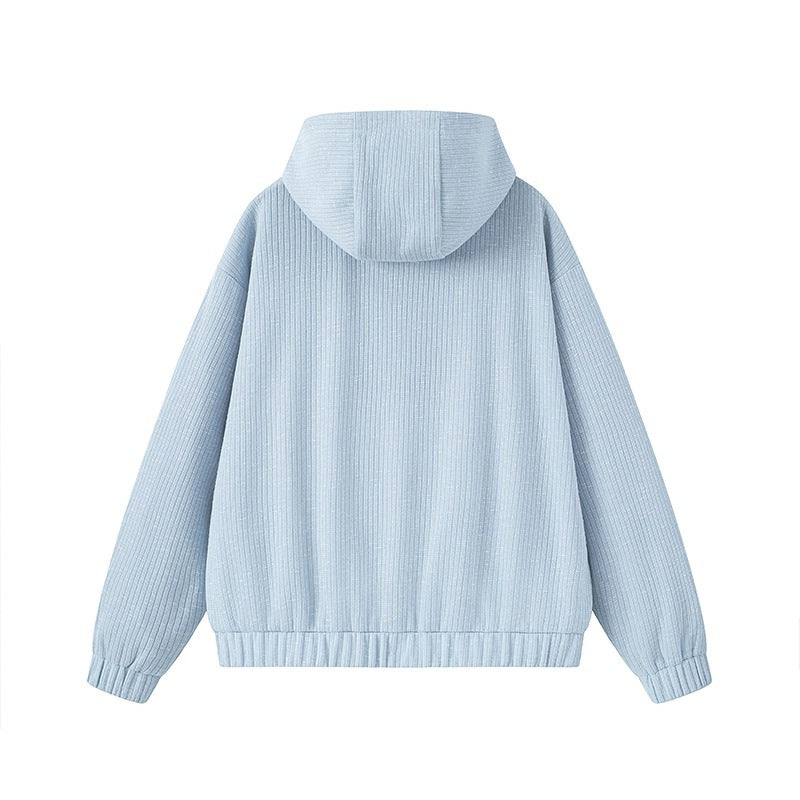 Damen Modischer Kapuzenpullover mit Knopfdetails Echo Archiv