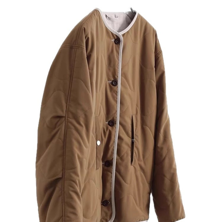 Damen Stylische Steppjacke mit Rundhalsausschnitt Echoarchiv