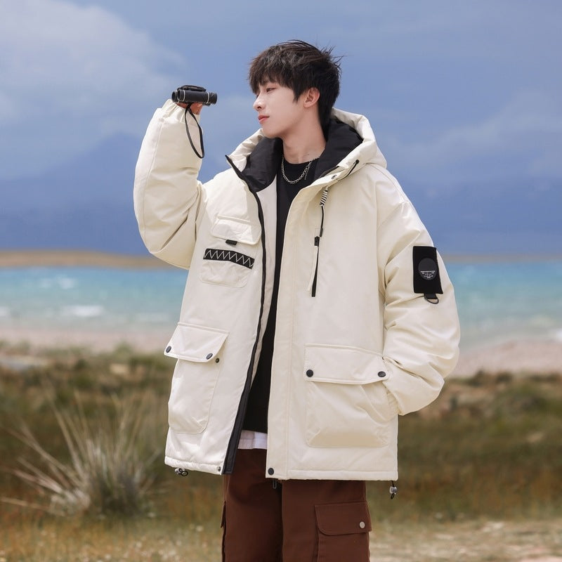 Herren isolierte Outdoor-Pufferjacke mit multifunktionalen Taschen und verstellbarem Kapuzensystem Echoarchiv