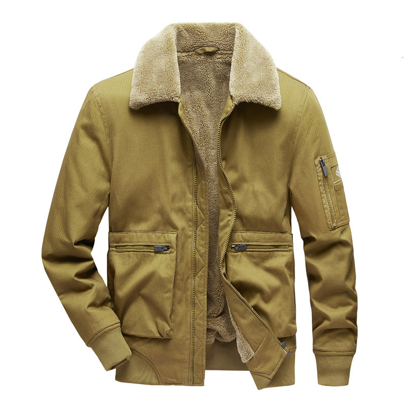 Herren Urbane Übergangsjacke mit Kunstfellkragen Echo Archiv
