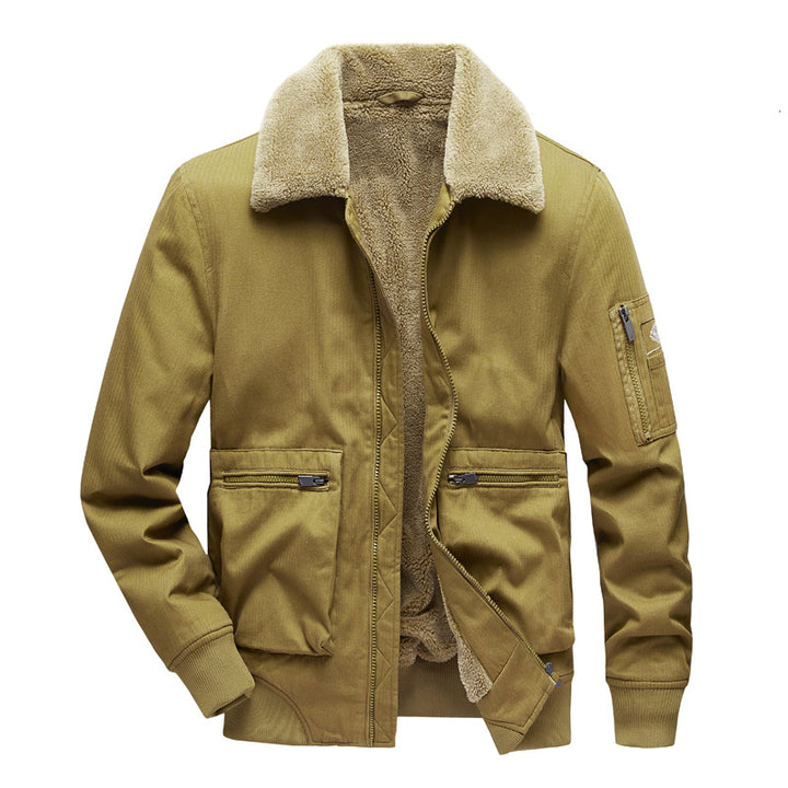 Herren Urbane Übergangsjacke mit Kunstfellkragen Echo Archiv