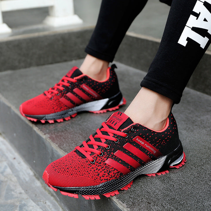 Herren leichte Strick-Running-Sneaker mit integrierter Fersen-Luftkammer und griffiger Trailsohle – Norré