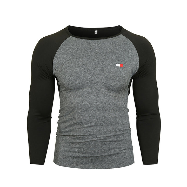 Herren Langarm-T-Shirt mit Raglanärmeln und hochwertiger Baumwolle Echoarchiv