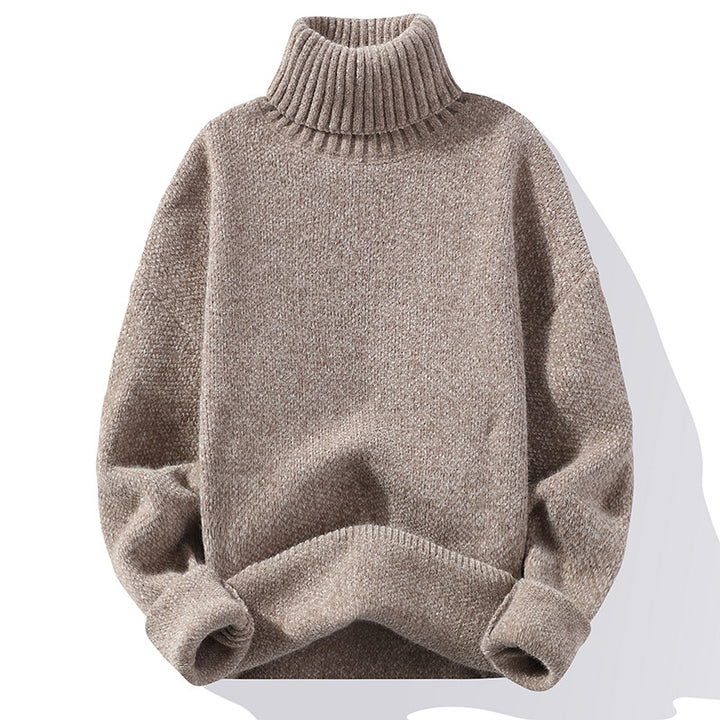 Herren Rollkragenpullover aus Bouclé-Feinstrick mit gerippten Bündchen Echo Archiv