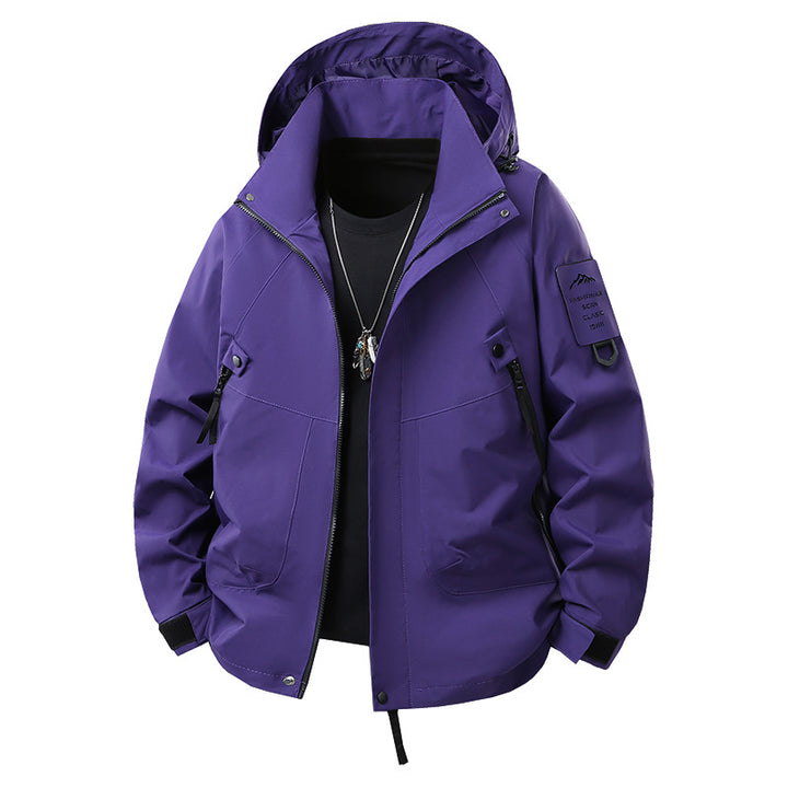 Herren Technische Kapuzen-Softshelljacke mit wasserabweisender Membran, Reißverschluss‑Taschen und verstellbarem Bund Echo Archiv