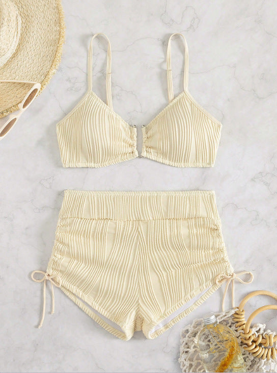 Damen Hochgeschnittenes Bikini-Set mit raffinierter Raffung Echo Archiv