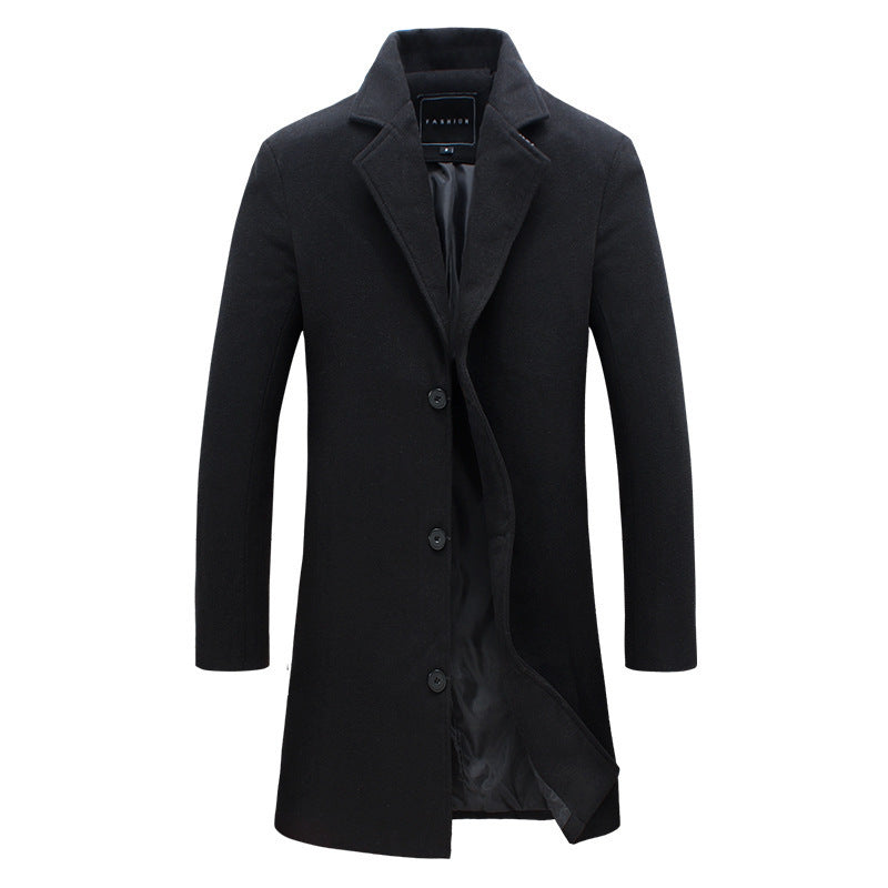 Herren nan schlanker Chesterfield-Mantel mit klassischem Revers, gesteppter Innenfutter und Seitentaschen Echo Archiv