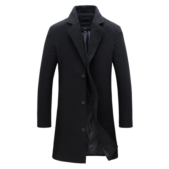 Herren nan schlanker Chesterfield-Mantel mit klassischem Revers, gesteppter Innenfutter und Seitentaschen Echo Archiv