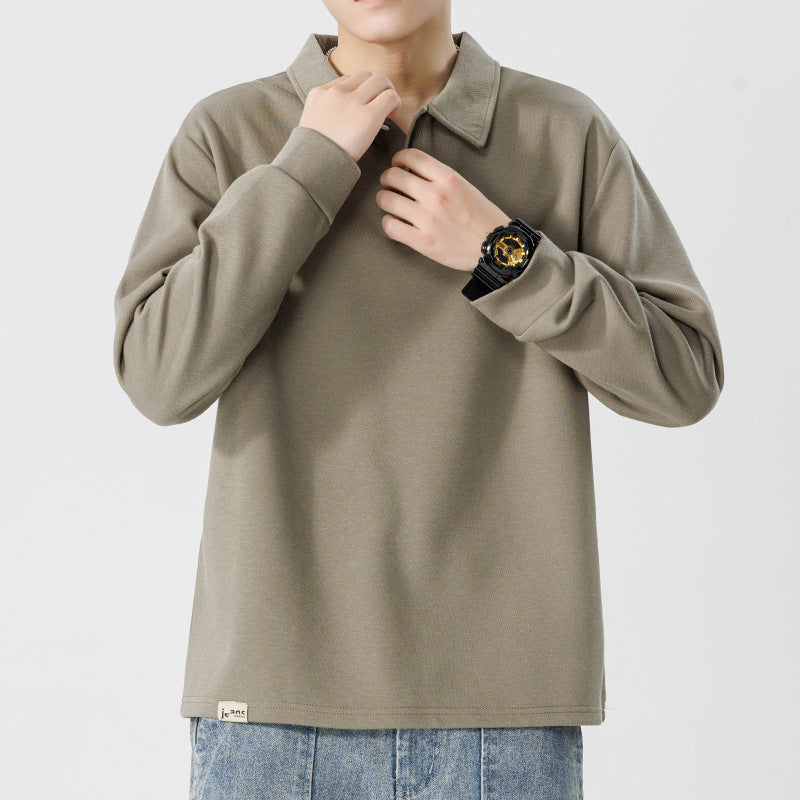 Herren lässiges Poloshirt mit langem Arm und trägerfreundlichem Design Echoarchiv