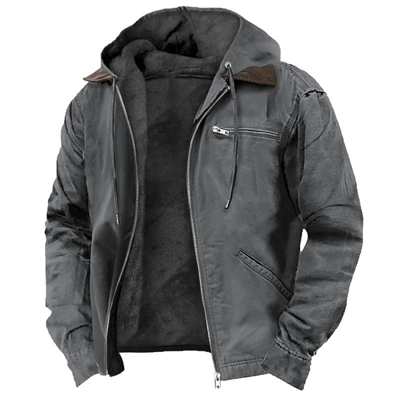 Herren Modische Freizeitjacke mit Kapuze – Taviero