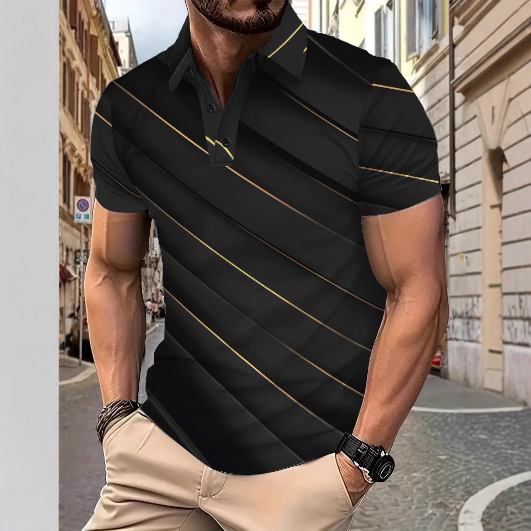 Herren Poloshirt mit innovativem Strukturdesign und modernen Akzenten Echoarchiv