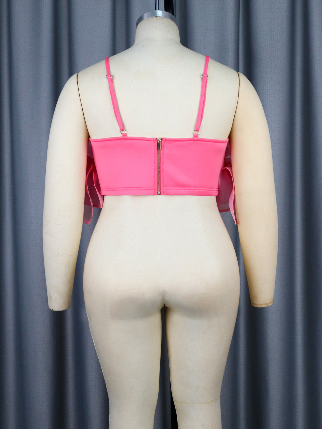 Damen Verspieltes Chiffonoberteil mit voluminösem Rüschendesign Echo Archiv