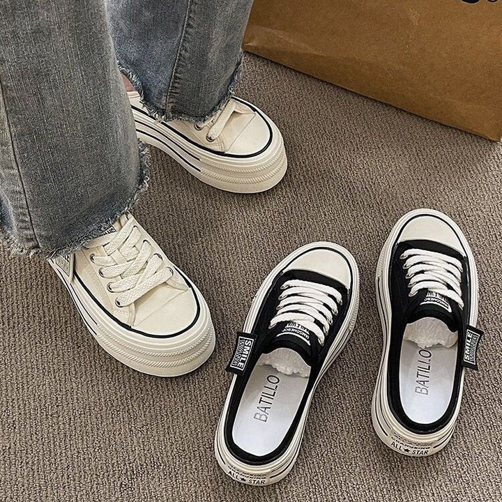 Damen Lässige Canvas-Sneaker mit strapazierfähigem Obermaterial und unverwechselbarem Design Echo Archiv