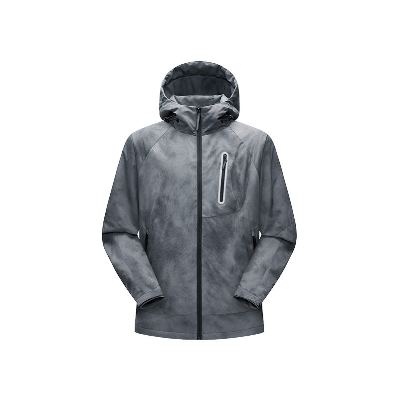 Herren Technische Regenjacke mit Kapuze wasserdichter Shell und reflektierender Brusttasche Echo Archiv