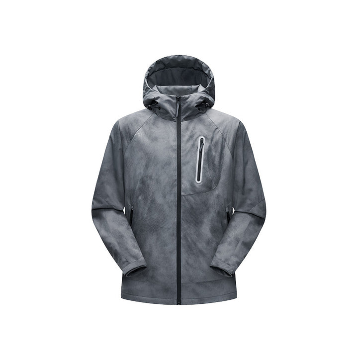 Herren Technische Regenjacke mit Kapuze wasserdichter Shell und reflektierender Brusttasche Echo Archiv