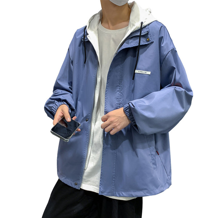 Herren lässige Übergangsjacke mit verstellbarer Kapuze und atmungsaktivem Innenfutter Echoarchiv