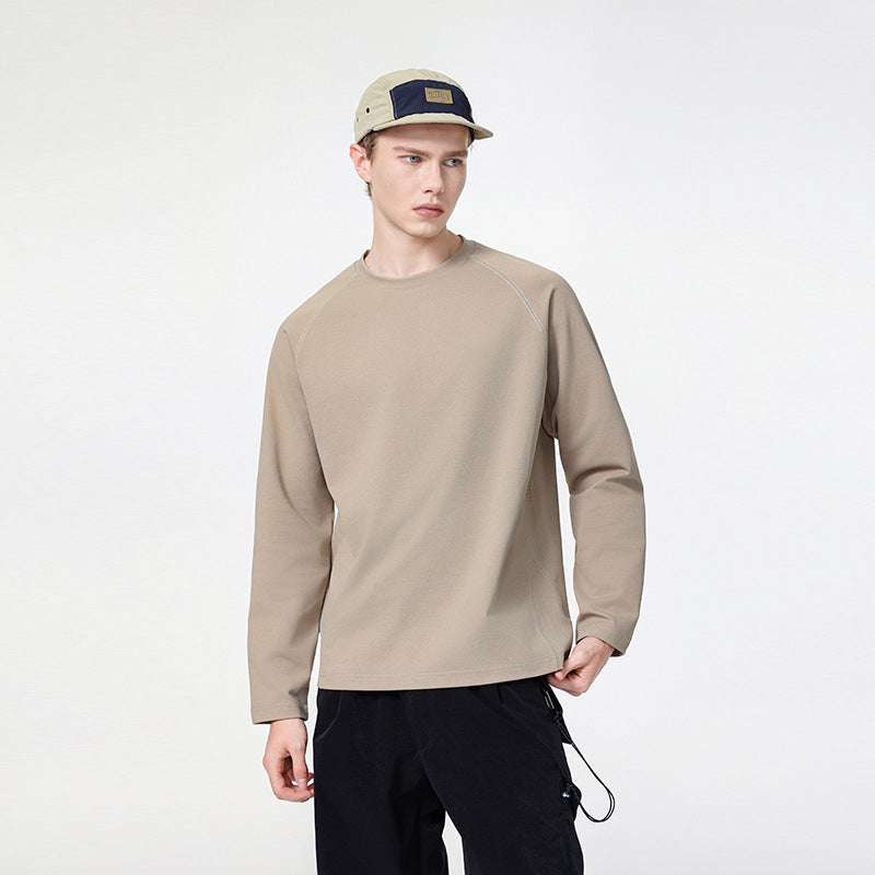 Herren Oversize-Langarm-Sweatshirt mit Raglanärmeln und abgerundetem Saum Echo Archiv