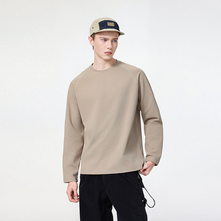 Herren Oversize-Langarm-Sweatshirt mit Raglanärmeln und abgerundetem Saum Echo Archiv