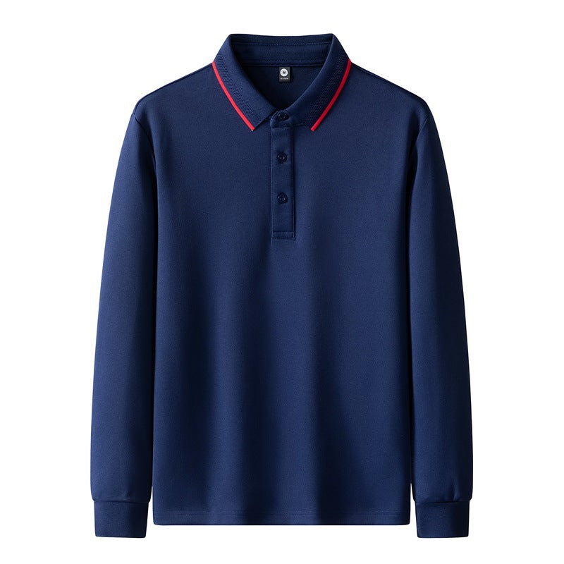 Damen Poloshirt mit langem Arm und Knopfdetails Echo Archiv