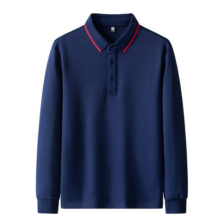 Damen Poloshirt mit langem Arm und Knopfdetails Echo Archiv