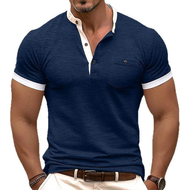 Herren Polo-Shirt mit modernem Kragen und Brusttasche Echoarchiv